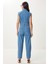 Kapaklı Cepli Denim Tulum 6