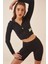 Kapüşonlu Fermuarlı Crop Sweatshirt 3