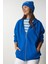 Kapüşonlu Fermuarlı Oversize Sweatshirt LUB0002 MAVİ 1