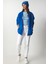 Kapüşonlu Fermuarlı Oversize Sweatshirt LUB0002 MAVİ 4
