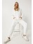 Kapüşonlu Sweatshirt Jogger Oversize Örme Eşofman Takımı LPYS003 EKRU 1
