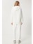 Kapüşonlu Sweatshirt Jogger Oversize Örme Eşofman Takımı LPYS003 EKRU 7