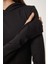 Parmak ve Sırt Cut Out Detaylı Kapüşonlu Örme Sweatshirt 6