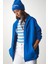 Kapüşonlu Fermuarlı Oversize Sweatshirt LUB0002 MAVİ 3