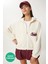 Kapüşonlu Sloganlı Peluş Sweatshirt 1
