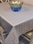 Elyaflı Pvc Muşamba - Desenli Silinebilir Masa Örtüsü ( Gri ) 2