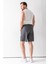 Erkek Beli Ayarlanabilir Çift Cepli Şort Antrasit - 9239 8