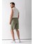 Erkek Beli Ayarlanabilir Çift Cepli Şort Haki - 9239 8