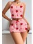 Çilek Desenli Fırfırlı Şortlu Pijama Takımı 1