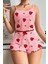 Çilek Desenli Fırfırlı Şortlu Pijama Takımı 2