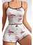Flamingo Desenli Şortlu Pijama Takımı 2