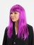 Bfs Fuşya Renk Düz Kesim Uzun Parti Peruğu 2