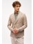 Erkek Bej Slim Fit / Dar Kalıp Geniş Kırlangıç Ceket 1