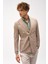 Erkek Bej Slim Fit / Dar Kalıp Geniş Kırlangıç Ceket 2
