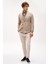 Erkek Bej Slim Fit / Dar Kalıp Geniş Kırlangıç Ceket 5