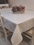 Elyaflı Pvc Muşamba - Desenli Silinebilir Masa Örtüsü ( Beyaz) 1