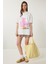 Baskılı Pamuklu Oversize Örme T-Shirt 1
