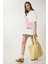 Baskılı Pamuklu Oversize Örme T-Shirt 2