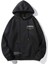 Unisex Siyah Happiest Baskılı Oversize Kapüşonlu Sweatshirt 1