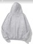 Unisex Gri Melenj Essentials Baskılı Oversize Sweatshirt Hoodie 2