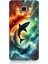 Samsung Galaxy J7 2016 Uyumlu Ateşle Dans Eden Köpekbalığı Desenli Silikon Kılıf 1