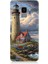 Samsung Galaxy S9 Uyumlu Kayalıkta Gök Altında Deniz Feneri Desenli Silikon Kılıf 1