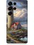 Samsung Galaxy S25 Ultra Uyumlu Kayalıkta Gök Altında Deniz Feneri Desenli Silikon Kılıf 1