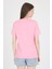 Şeker Pembe Kabartma Yazılı Relaxed Fit Tişört 25209 5