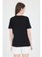 Siyah Yazı Kabartmalı Relaxed Fit Tişört 25224 5