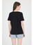 Siyah Kabartma Yazılı Relaxed Fit Tişört 25209 5