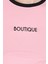 Pembe Yazı Baskılı Biyeli Pamuklu Slim Fit Tişört 9192M 4