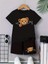 Fermuar Ayı Basklı Şort/t-Shirt Alt-Üst Yazlık Çocuk Takım 1