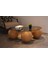 Modern Orta Sehpa & Top Sehpa Cam Sehpa & Küre Orta Sehpa - 41 cm Meşe - Fasulye - Füme Cam 5