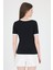 Siyah Ribanalı Yazı Baskılı Slim Fit Tişört 5981 5