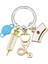Sevimli Güzel Hemşire Doktor Keychain Maske Personel Şırınga Stetoskop Hemşire Kapağı Anahtar Zinciri Key Kollu: Pembe (Yurt Dışından) 1