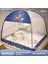 Yurt Cibinlik Ağı Kurulumsuz Ev Çocuk Desenli Çadır Çift Kapılı Fermuarlı Katlanır Yurt Çadır-1.8×2m (Yurt Dışından) 1