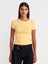 31750 Kontrast Kısa Kollu Tshirt-Sarı 1