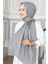 Emproyal Silver Jakar Dama Desenli Şal 75X190 cm 1