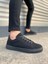 JY122 Mode Bağcıklı Süet Erkek Günlük Sneaker Ayakkabı Sst - Siyah 1