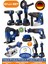 Alman 10 Makine Kombo Set BA01082M 6 Akülü 2 Şarjlı Kömürsüz V598 5AH Profesyonel - Blue Mavi 1