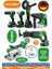 Alman BA01086Y 4 Akülü 2 Şarjlı Kömürsüz V598 5AH Profesyonel 6 Makine Kombo Set - Yeşil Green 1
