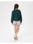 Kadın Koyu Yeşil Basic EasySize Sweatshirt - Uzun Kollu, Basic Fit, Sertifikalı Organik Pamuk, Günlük ve Spor Sweat 5