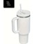 40OZ Paslanmaz Çelik Yalıtımlı Bardak Sap Samanlı Bpa Free Saf Beyaz Termos GR209858 1 Adet 1