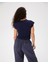 Indigo Basic Half Crop T-Shirt 2