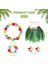 Bfs Çocuk Hawaii Kostüm Seti - Yaprak Etek &amp; Hawaii Set - 5 Parça 1