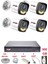 4 Kameralı 4 Warm LED Gece Renkli Görüş-Cepten Izle-Su Geçirmez Güvenlik Kamerası Seti 500GB 1