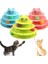 3 Katlı Kedi Oyuncağı Tower Of Tracks Eğitici Kedi Oyuncağı Interaktif Oyuncak Kedi Topları ve 3 Katlı Kedi Oyuncağı Kedi Oyalayıcı Oyuncak 1