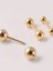 Top 3mm x 12MM x 1.2mm Altın Düz Bar Piercing 1