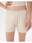 Kadın Krem Büzgülü Pijama Boxer - EcoVero™ Viskoz, Mini Boy, Büzgülü Bel, Ön Düğmeli, Evde Rahat ve Esnek Pijama Boxer 3