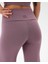 Kadın Lila Kapri Flow Şortlu Pantolon - Çift Kat Korsajlı, İç Şort Katmanlı, Kapri Boy, Normal Bel, Pilates, Yoga, Günlük ve Spor Aktiviteleri İçin Hafif ve Rahat Pantolon 4